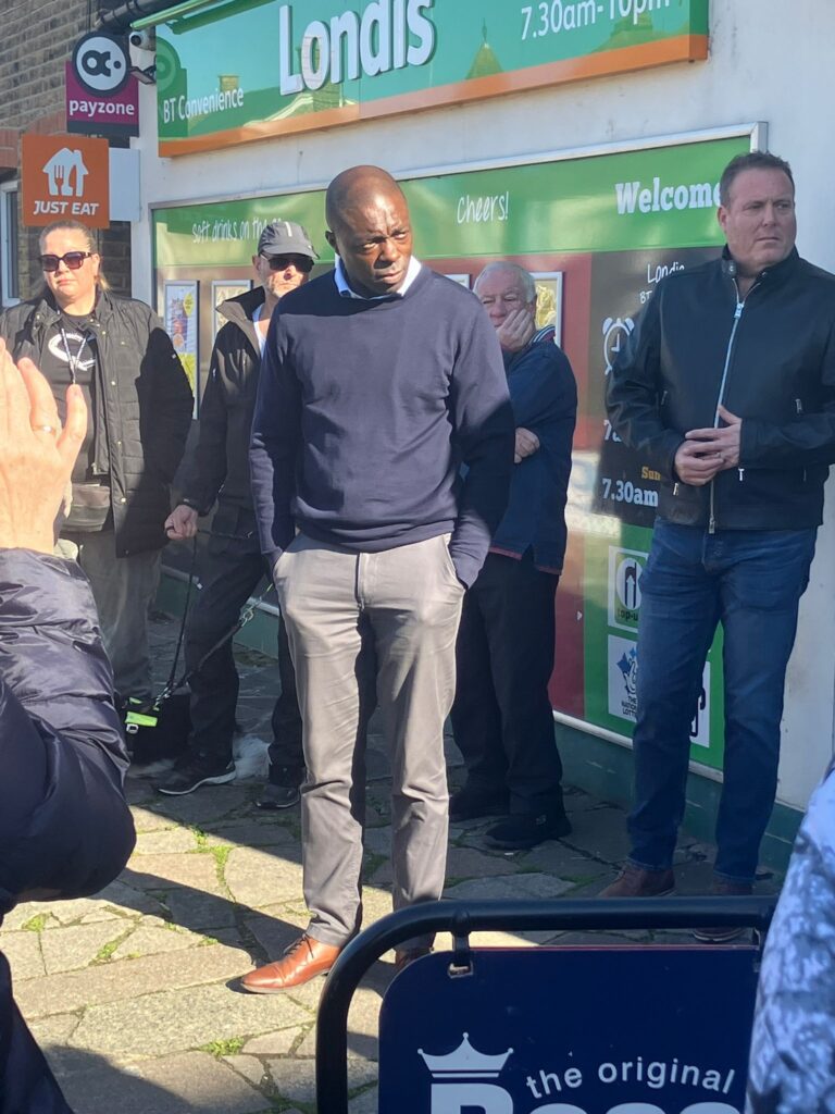 Bayo Alaba MP Street meeting shoebury